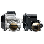 BLOX Racing 58mm silver aluminum drive-by-wire throttle body for Honda Civic 1.5T engines.