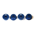 BLOX Racing black rigid steering rack bushings for 2000-2009 Honda S2000.