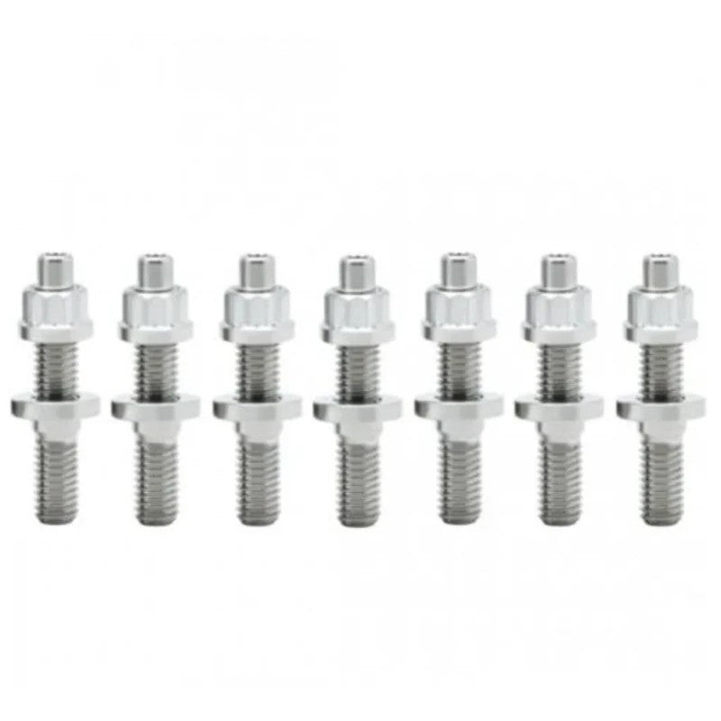 9-piece BLOX Racing SUS303 stainless steel exhaust manifold stud kit featuring M8 x 1.25mm x 45mm studs and matching nuts.