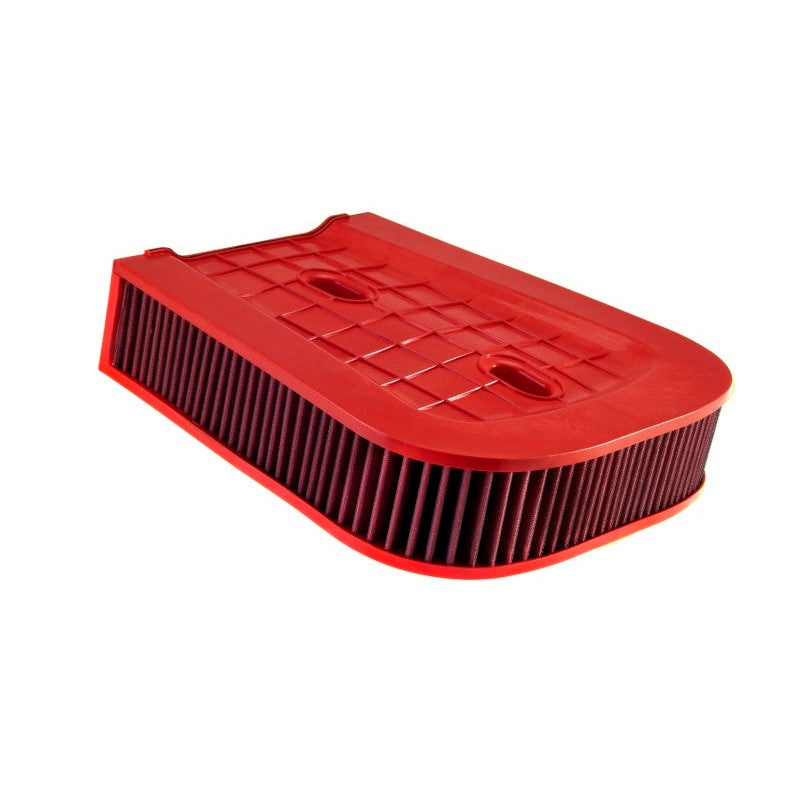 BMC FB01023 red cotton gauze performance panel air filter with a black molded frame