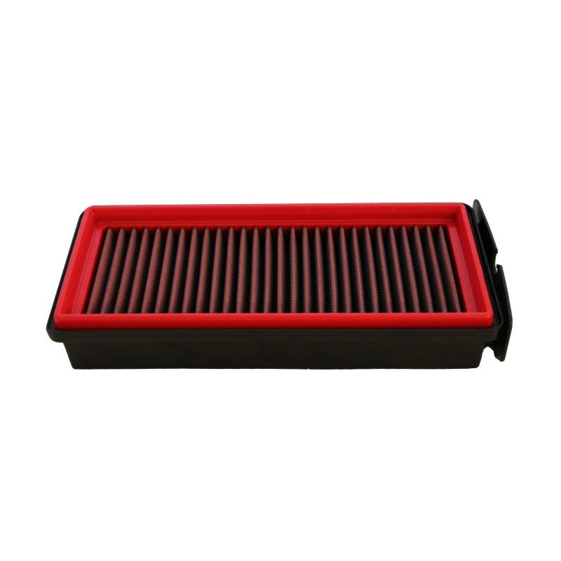 BMC FB821/04 replacement panel air filter with red rubber frame and pleated cotton gauze media