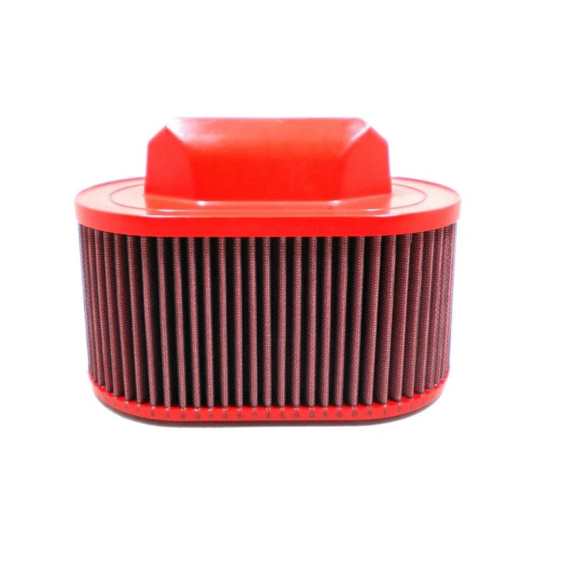 Two BMC red cotton gauze cylindrical performance air filters for Maserati Ghibli 3.0L V6 FB789/04