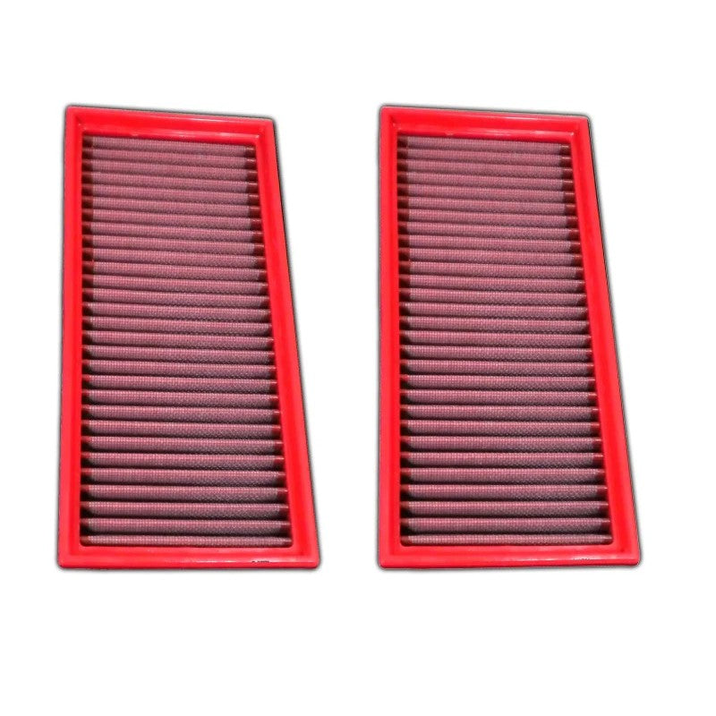 Set of two BMC red-framed performance panel air filters for Mercedes-Benz C63 AMG FB845/20