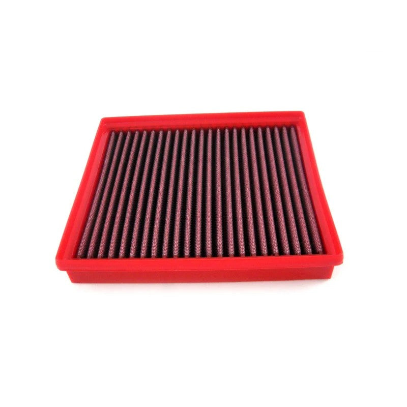 BMC FB702/20 rectangular red panel air filter with cotton gauze media and black rubber seal for BMW 1 Series