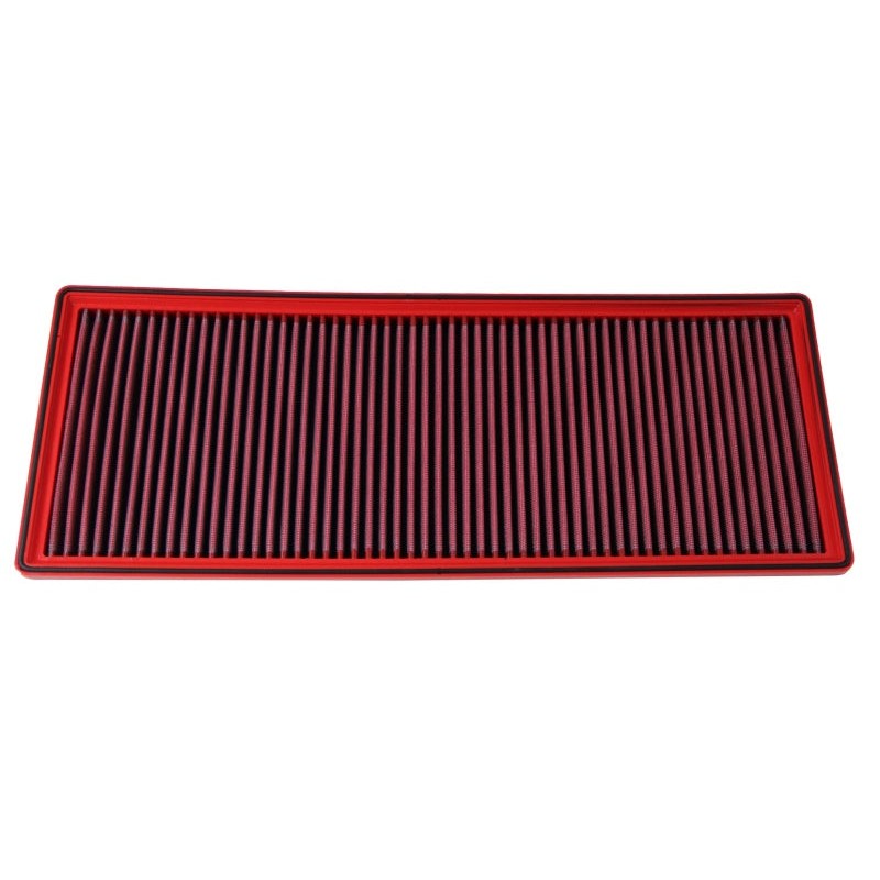 Red BMC high-performance replacement panel air filter with pleated cotton media for 2015 Ferrari 488 Spider.