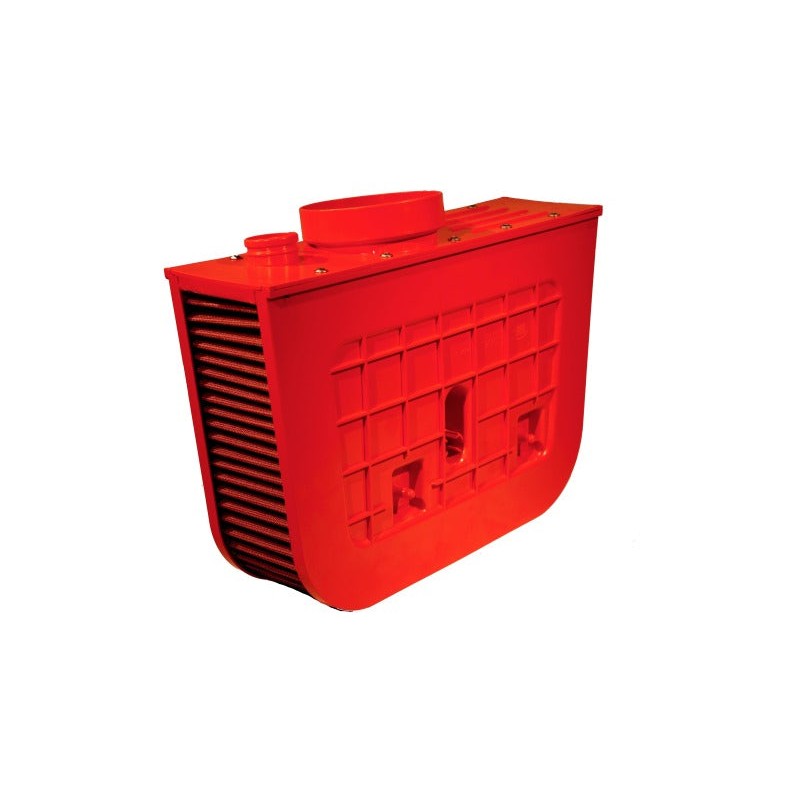 Red BMC FB01060 high-performance cotton gauze replacement panel air filter for Audi Q7 and Q8 4M chassis.