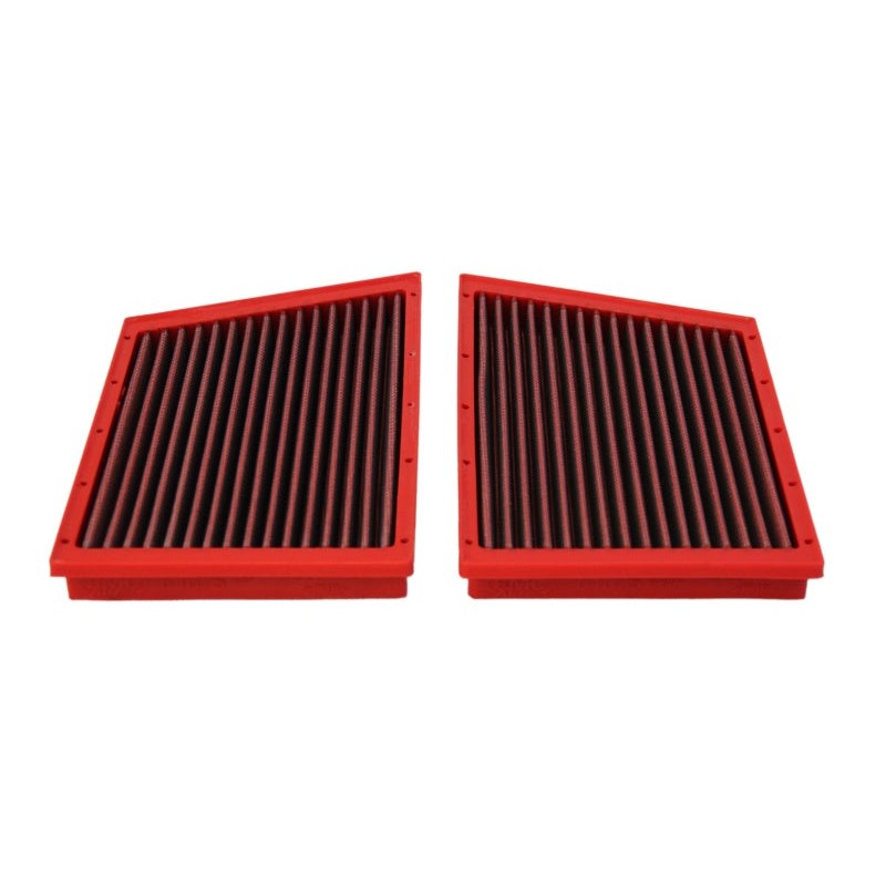 Set of two BMC high-performance red-framed panel air filters for Porsche 911 992 Carrera S