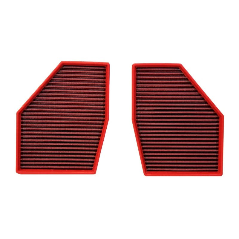 BMC FB01073 high-performance cotton gauze replacement panel air filter with red polyurethane frame for BMW M550i