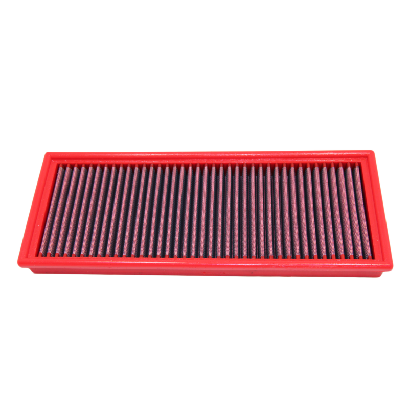 Set of two red BMC high-performance panel air filters for 1990-2001 Lamborghini Diablo.