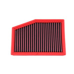BMC high-flow cotton gauze replacement panel air filter with red frame and epoxy-coated mesh for Porsche Boxster