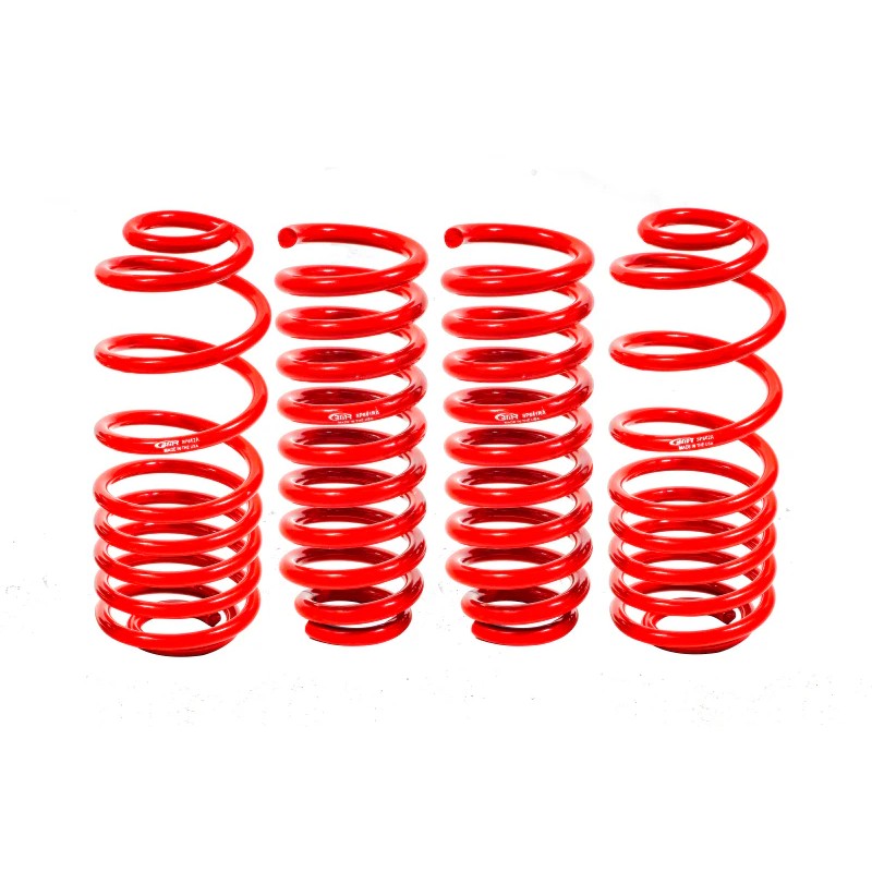 Set of four BMR SP640R red powder-coated lowering springs for 2006-2009 Chevrolet Trailblazer SS