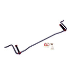 BMR SB023H black hammertone 22mm rear sway bar with billet aluminum end links and red polyurethane bushings