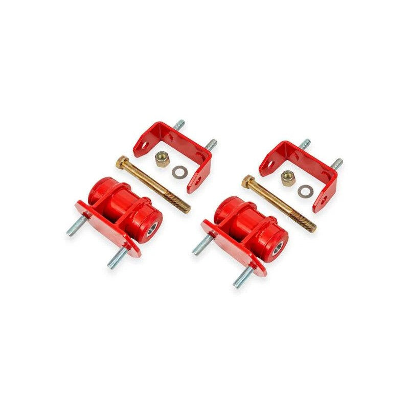 Red BMR polyurethane transmission and differential mount for 2005-2013 Chevrolet Corvette C6