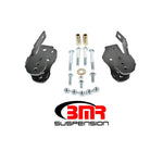 BMR Suspension Black Hammertone bolt-on lower control arm relocation brackets for 2005-2014 Ford Mustang CAB005H
