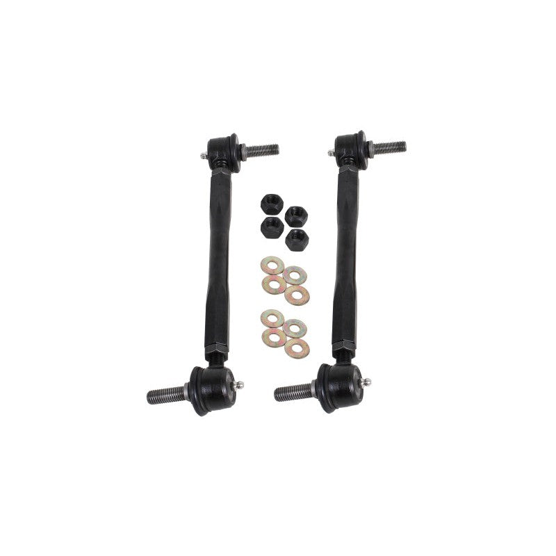 BMR ELK010 black anodized double-adjustable front sway bar end link kit for 2005-2014 Ford Mustang