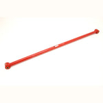 Red BMR Suspension non-adjustable Panhard rod for 2005-2014 Ford Mustang featuring polyurethane bushings