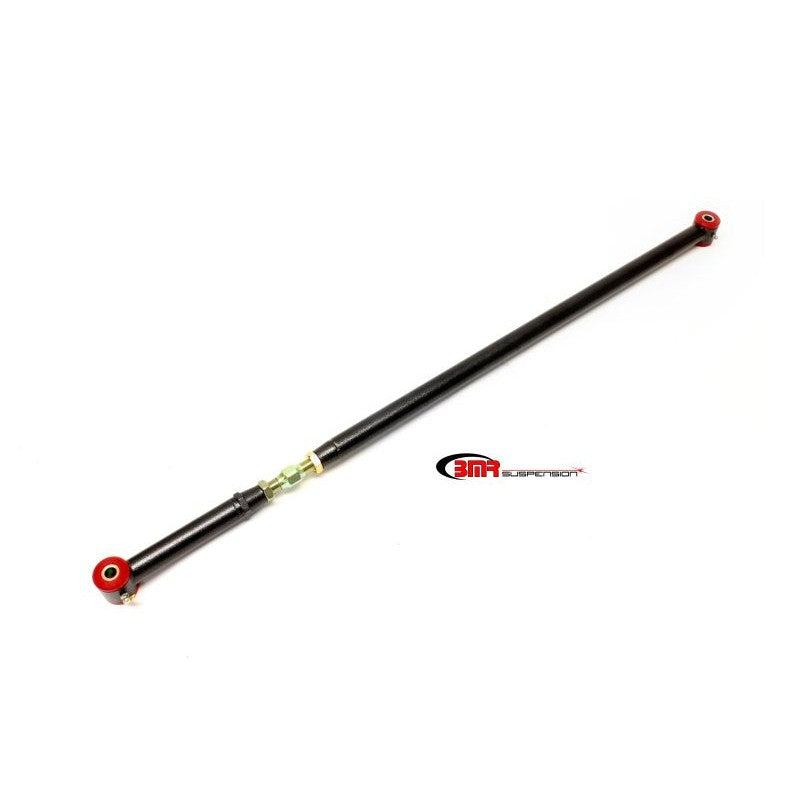 BMR PHR006H adjustable Panhard rod for S197 Mustang in black hammertone finish with polyurethane bushings.