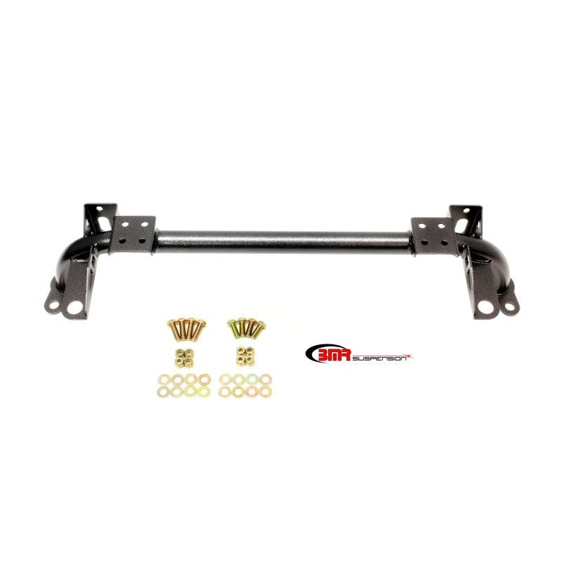 BMR Suspension steel radiator support with integrated sway bar mounts in Black Hammertone for 2005-2014 Ford Mustang