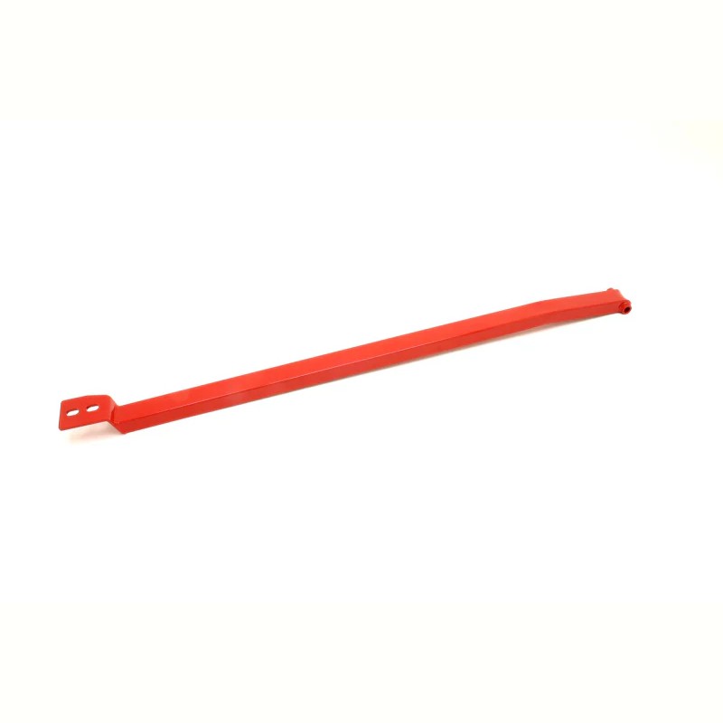 BMR Suspension red powder-coated steel upper panhard rod support for 2005-2014 S197 Ford Mustang.