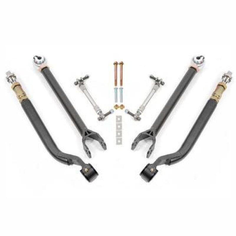 BMR RSK119H rear suspension conversion kit in Black Hammertone for 15-inch wheels on 2006-2023 Dodge Charger.