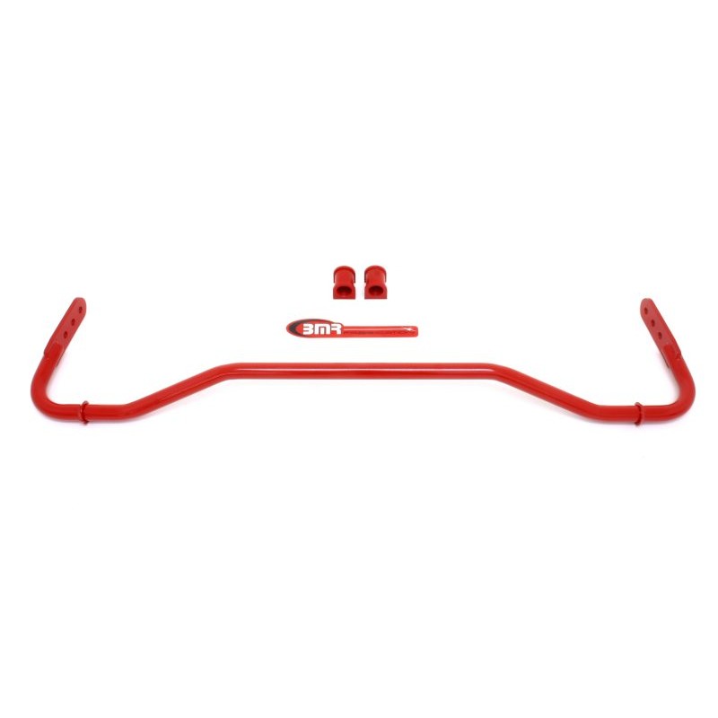 Red powdercoated BMR 22mm hollow 3-way adjustable rear sway bar with polyurethane bushings for 2008-2009 Pontiac G8.
