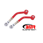 Red powdercoated BMR on-car adjustable upper control arms with chrome-moly rod ends for 2008-2020 Dodge Challenger