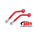Red powdercoated BMR adjustable upper control arms with chrome-moly rod ends for 2008-2019 Dodge Challenger.
