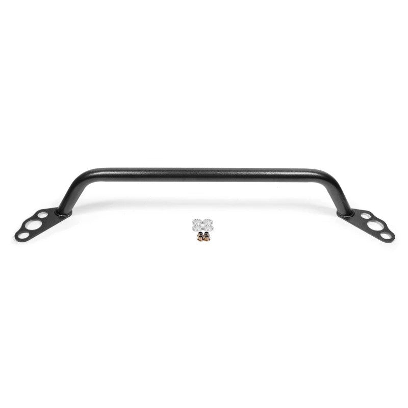 BMR Suspension rear strut tower brace in black hammertone powdercoat for 2008-2018 Dodge Challenger.