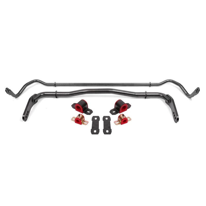 BMR Suspension black hammertone front and rear hollow sway bars with greasable bushings for 2008-2019 Dodge Challenger
