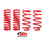 Set of four red BMR Suspension lowering springs for 2008-2020 Dodge Challenger