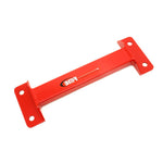 Red powdercoated BMR Suspension steel driveshaft tunnel brace for 2008-2017 Chevrolet Camaro, SS, and Pontiac G8