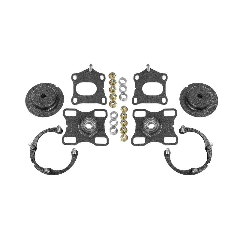 BMR Suspension Black Hammertone caster camber plates for 2005-2010 Ford Mustang and Shelby GT500 S197 chassis