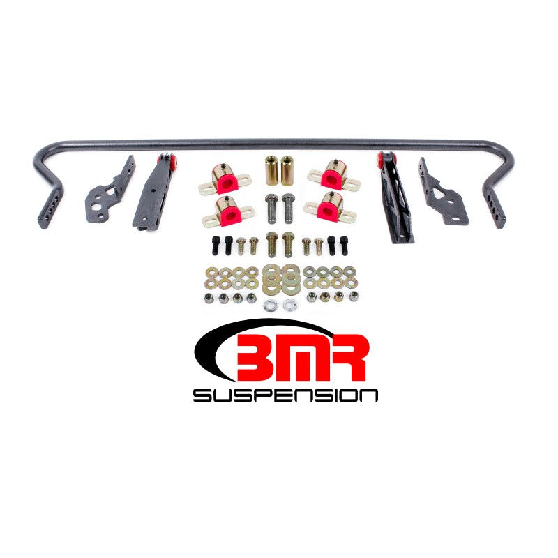 BMR SB042H 25mm hollow adjustable rear sway bar in black hammertone with bushings for 2005-2014 Ford Mustang