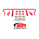 BMR SB042R red powdercoated 25mm hollow adjustable rear sway bar with greaseable bushings for 2005-2014 Ford Mustang
