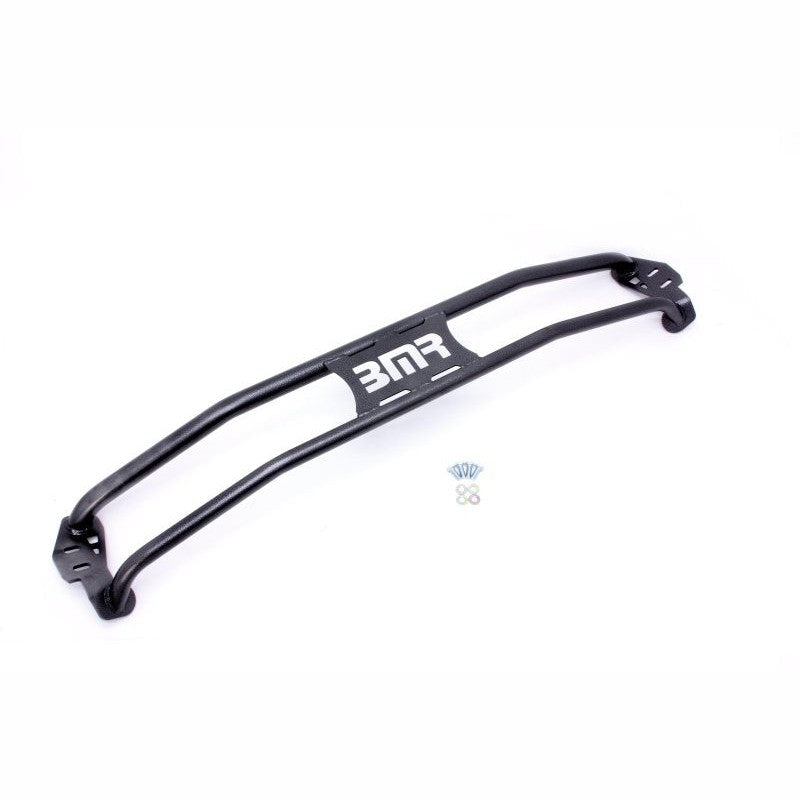 Black hammertone BMR 2-point front strut tower brace for 2011-2015 Chevrolet Camaro
