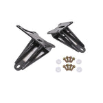 BMR Suspension black hammertone laser-cut steel motor mount brackets for 2005-2024 Ford Mustang.