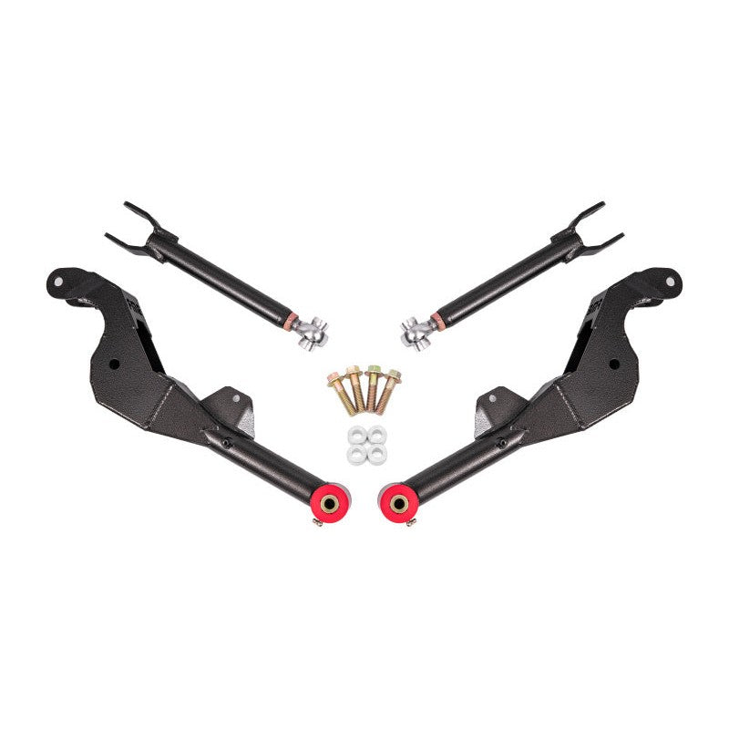 BMR Black Hammertone rear suspension control arms and trailing arms for 15-inch wheel conversion