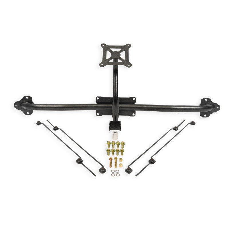 BMR black hammertone powder coated steel bolt-on parachute mount for 2014-2019 Chevrolet Corvette C7