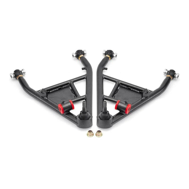 BMR Black Hammertone rear lower control arms for 2014-2019 Chevrolet Corvette C7 15-inch wheel conversion.