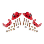 Red powdercoated BMR Suspension Delrin motor mounts for 2014-2019 Chevrolet Corvette C7