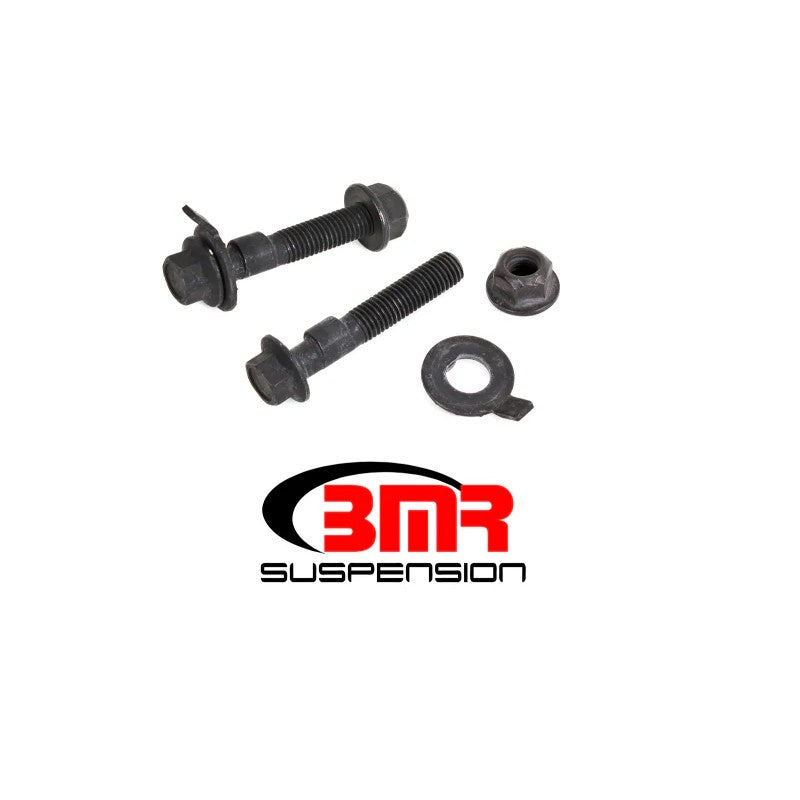 BMR Suspension FC003 forged steel front camber bolts with black oxide finish for 2015-2024 Ford Mustang.