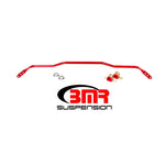 BMR SB045R red 25mm 3-way adjustable rear sway bar kit with black polyurethane bushings for 2015-2024 Ford Mustang