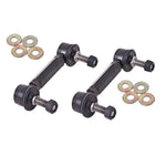 BMR black steel hex bar rear sway bar end links with greasable Proforged ball joints and 12mm mounting studs.