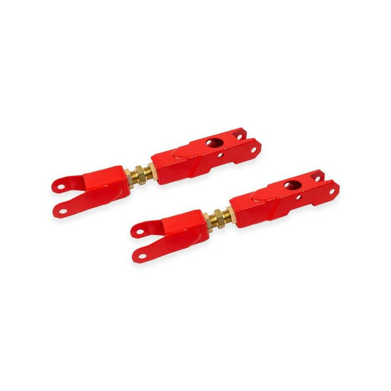 BMR red powder-coated adjustable rear lower control arm for 6th Gen Chevrolet Camaro