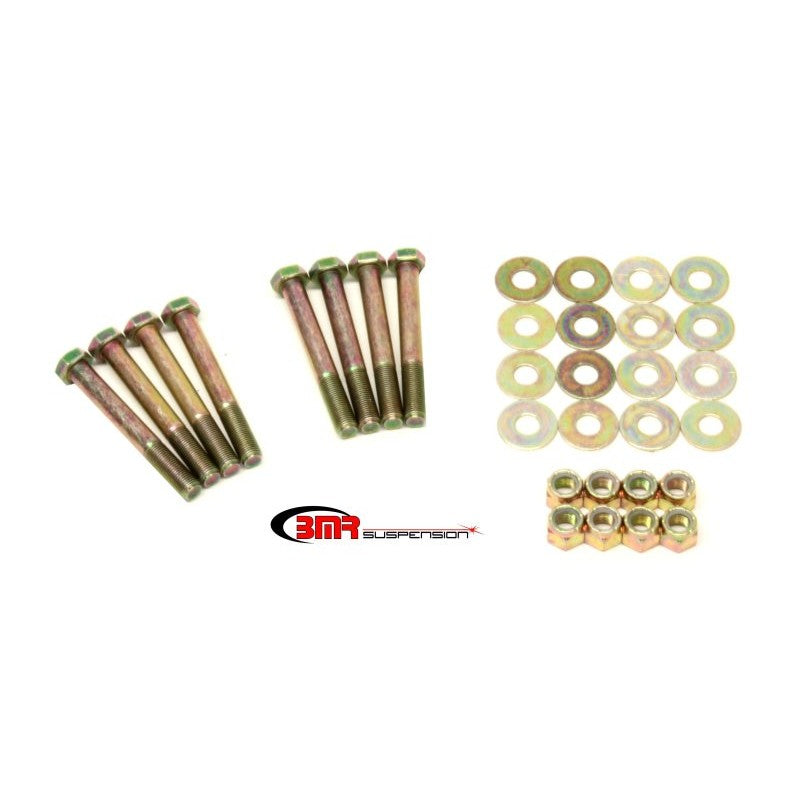 Zinc-plated rear upper and lower control arm hardware kit for 1964-1972 GM A-Body vehicles.