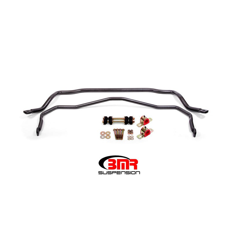 BMR black hammertone 1.25-inch front and 1-inch rear sway bar kit for 1964-1972 GM A-Body vehicles