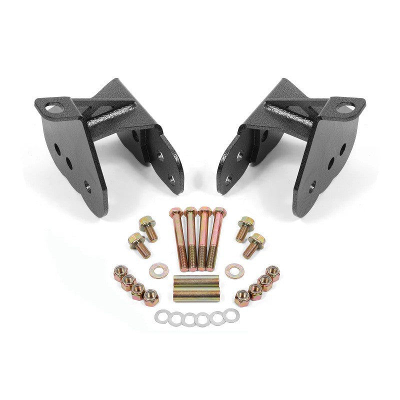 BMR Black Hammertone rear control arm relocation brackets for 1964-1972 Chevy Chevelle