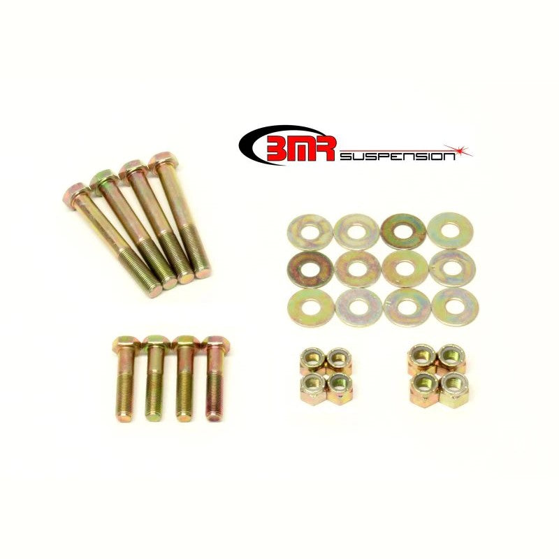 Zinc-plated high-strength bolt and nut hardware kit for BMR 1st Gen F-Body control arms.