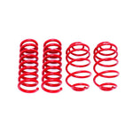 Set of four red powdercoated BMR lowering springs for 1967-1972 GM A-Body Chevrolet, Pontiac, Oldsmobile, and Buick.