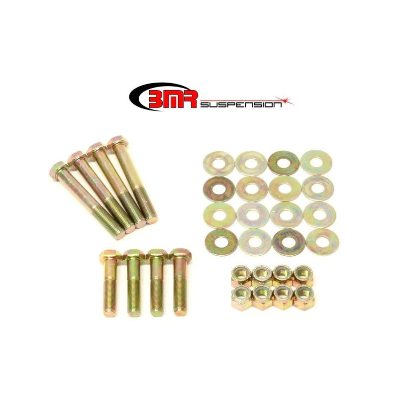 BMR RH009 zinc-plated front upper and lower control arm hardware kit for 1970-1981 Chevrolet Camaro and Pontiac Firebird.